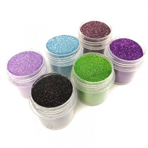 Набор глиттера для био-тату 'Большой № 4' glitter-set-big-6x-4, 6 штук по 12 мл
