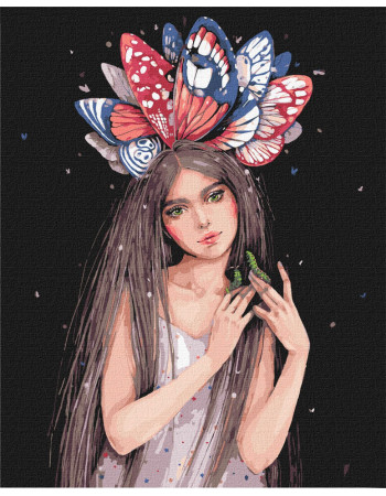 Картина по номерам 'Краски бабочек' ©lesya_nedzelska_art Идейка KHO4996 40х50 см