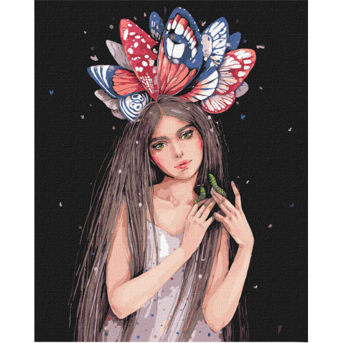 Картина по номерам 'Краски бабочек' ©lesya_nedzelska_art Идейка KHO4996 40х50 см
