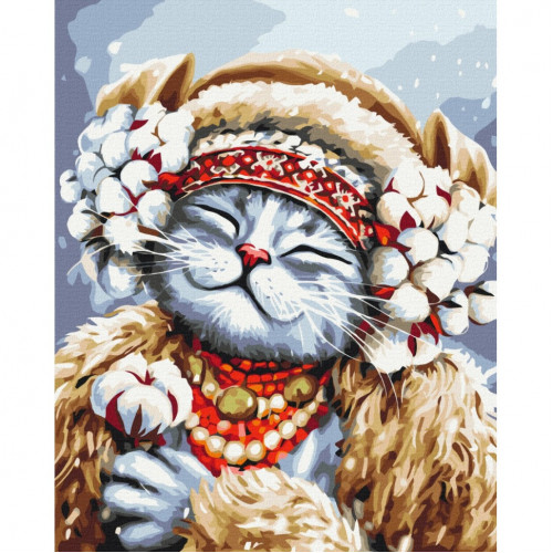 Картина по номерам 'Кошка Зима' ©Марианна Пащук Brushme BS53412 40х50 см
