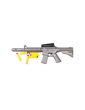 Игрушечный автомат с мягкими пулями M16 PF Golden Gun 910GG Серый