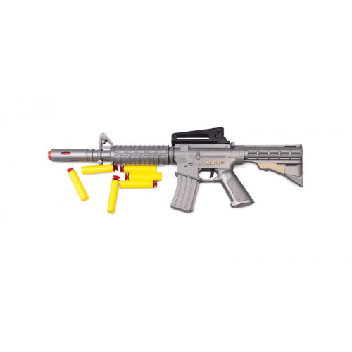 Игрушечный автомат с мягкими пулями M16 PF Golden Gun 910GG Серый