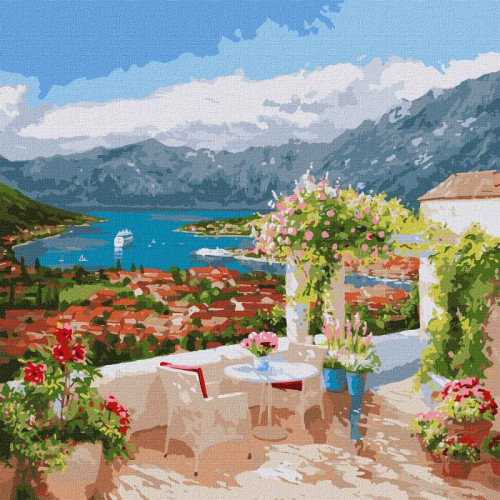 Картина по номерам 'Которская бухта' ©Ira Volkova Идейка KHO3592 50х50 см