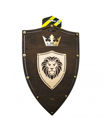 Сувенирный деревянный щит «ЛЕВ Венге» LION 47х30 см