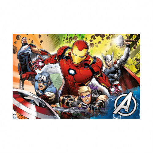 Детские пазлы SUPER МАХІ Marvel 'Вместе сильнее' Trefl 41007 24 элемента, с раскраской