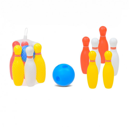 Детский игрушечный Боулинг 6805, 6 кеглей, 1 мяч