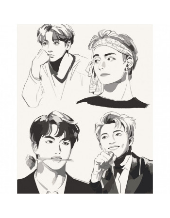 Картина по номерам 'BTS. Fan Art' Art Craft 10278-AC 40х50 см