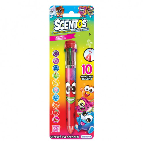Многоцветная ароматная шариковая ручка Волшебное настроение W3 Scentos 11779-2(Red)