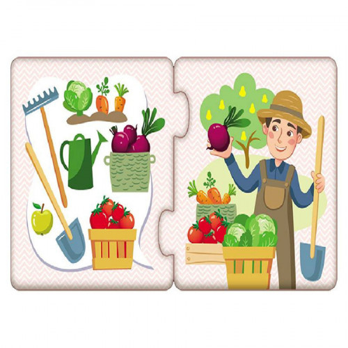 Детские пазлы-половинки 'Профессии' 1214010 на укр. языке