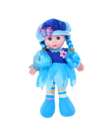 Детская Кукла LY3011(Blue) мягконабивная 28 см, синяя
