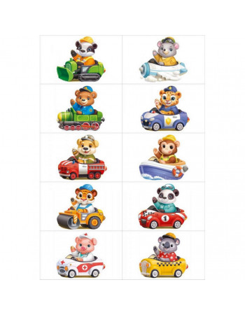 Настольная игра 'Веселые водители' Ubumblebees (ПСФ080) PSF080 с карточками