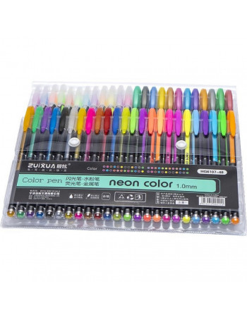 Набор гелевых ручек 'Neon color' HG6107-48, 48 цветов
