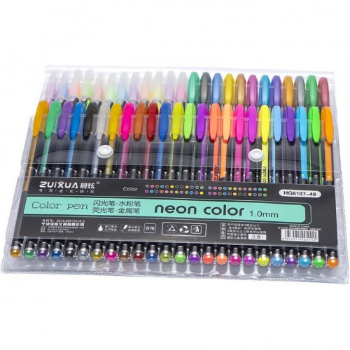 Набор гелевых ручек 'Neon color' HG6107-48, 48 цветов