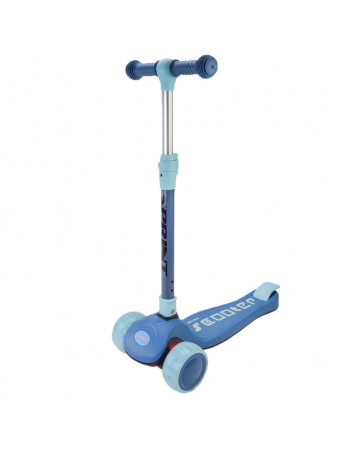 Самокат детский 3-х колесный Mini Scooter SC2420(Blue) светящиеся колеса, синий