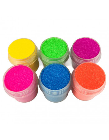 Набор глиттера большой для био-тату №3 glitter-set-big-6x-3, 6 шт по 12 мл