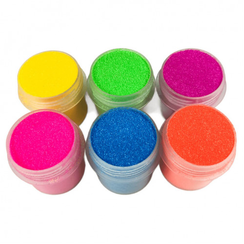 Набор глиттера большой для био-тату №3 glitter-set-big-6x-3, 6 шт по 12 мл
