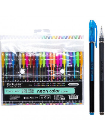 Набор гелевых ручек 'Neon color' HG6107-48, 48 цветов