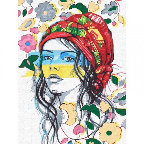 Картина по номерам 'Украинские краски' ©fashionillustration_tania Идейка KHO4987 30х40 см
