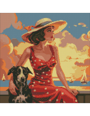 Алмазная мозаика 'Атмосфера моря' ©art_selena_ua AMO7693 Идейка 40х40 см