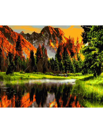 Картина по номерам. Brushme 'Закат в горной долине' GX3348, 40х50 см