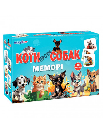 Настольная детская игра Мемори «Коты против собак» ME5032-24, 48 карточек
