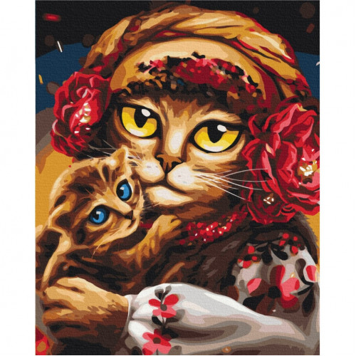 Картина по номерам 'Семья котиков' © Марианна Пащук Brushme BS53117 40х50 см