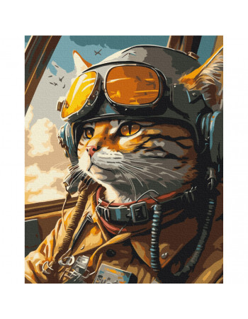 Картина по номерам 'Котик в защите неба' © Марианна Пащук Brushme BS53792 40x50 см