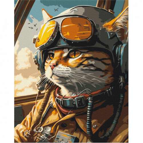 Картина по номерам 'Котик в защите неба' © Марианна Пащук Brushme BS53792 40x50 см
