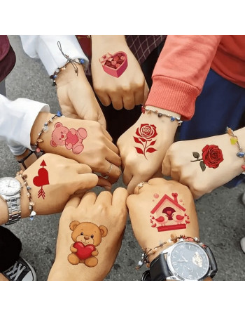 Набор временных тату 'Любовь № 1' Love-tattoo-mini-set-1-10, 12 х 7 см 10 шт