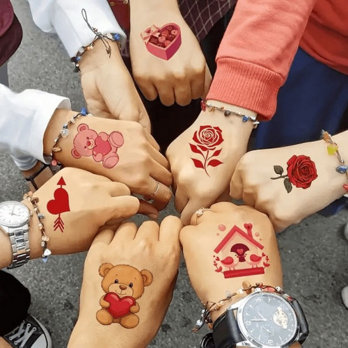 Набор временных тату 'Любовь № 1' Love-tattoo-mini-set-1-10, 12 х 7 см 10 шт