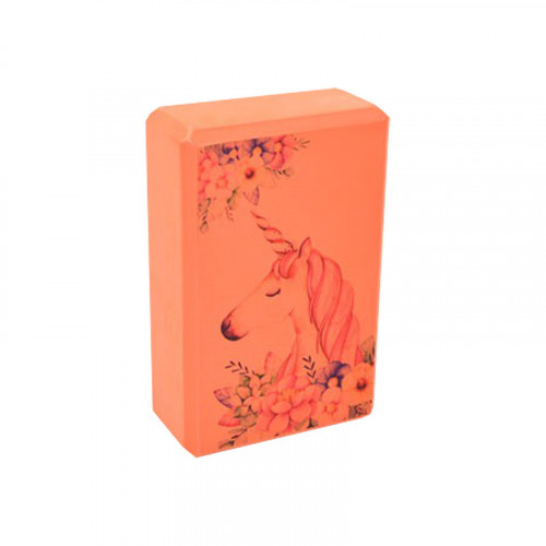 Блок для йоги 'Единорог' MS 0858-14(Orange) EVA 23 х 15 х 7,5 см