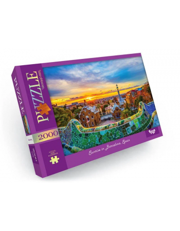 Пазл 'Sunrise in Barselona, Spain' Danko Toys C2000-01-02, 2000 эл.