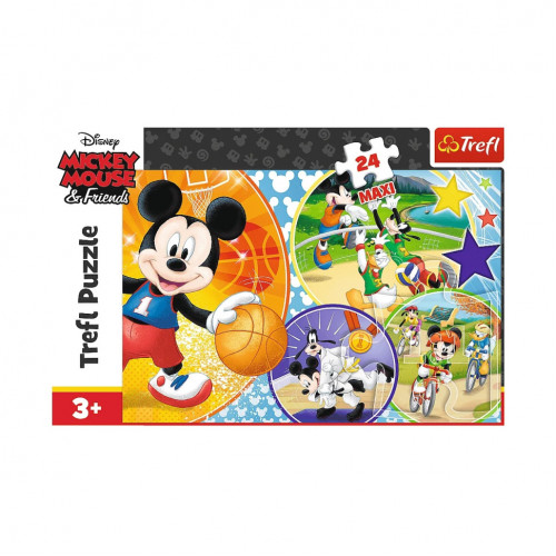 Детские пазлы МАХІ Disney 'Время для спорта' Trefl 14291 24 элемента