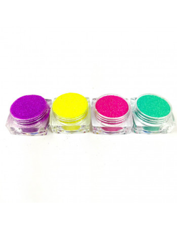 Набор глиттера для био-тату «Радужный №5» glitter-set-4x-5, 4 цвета
