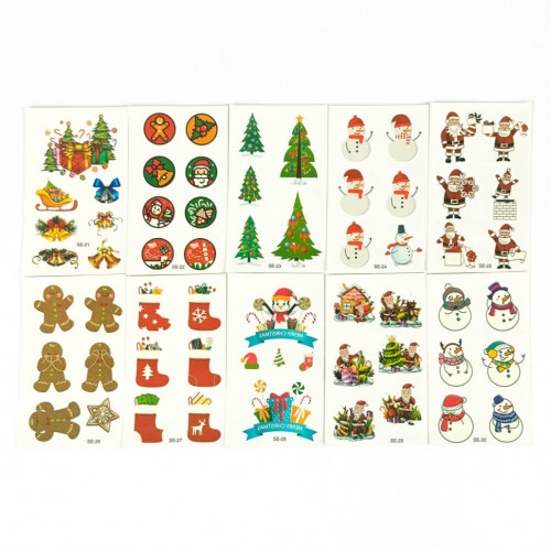 Набор детских временных тату 'Рождество и Новый год №7' tattoo-mini-set-cmas-10-7