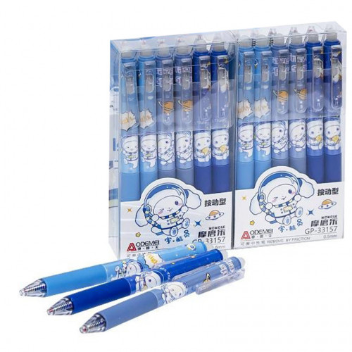 Ручка автоматическая 'пишет-стирает' 33157 синяя, упаковка 12 штук