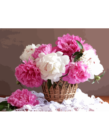 Картина по номерам. Art Craft 'Пионы в корзинке' 40*50 см 12130-AC