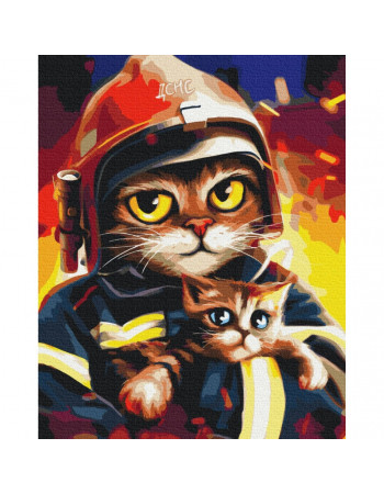 Картина по номерам 'Котик ДСНС' © Марианна Пащук Brushme BS53236 40х50 см