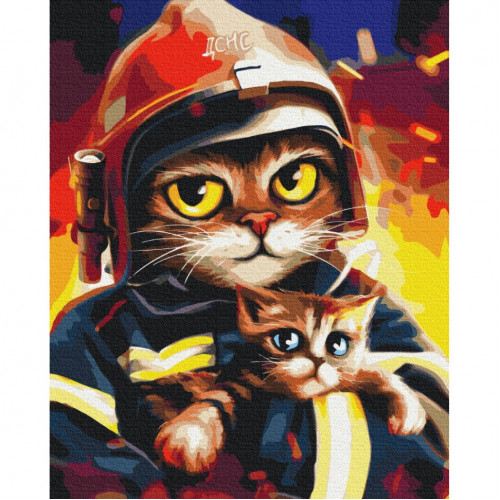 Картина по номерам 'Котик ДСНС' © Марианна Пащук Brushme BS53236 40х50 см
