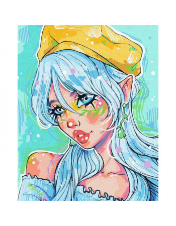 Картина по номерам 'Голубоглазая модница' ©nila_art_art KHO2547 40х50 см Идейка
