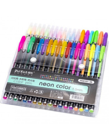 Набор гелевых ручек 'Neon color' HG6107-36, 36 цветов