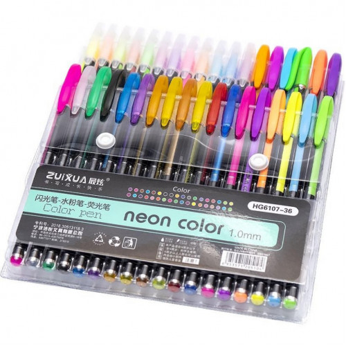 Набор гелевых ручек 'Neon color' HG6107-36, 36 цветов
