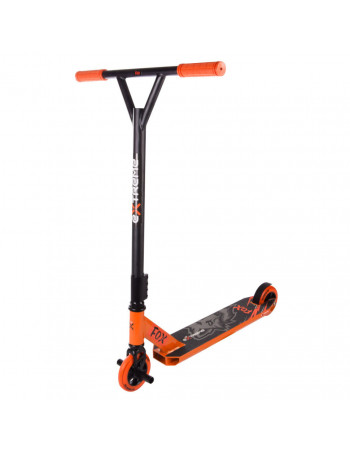 Самокат трюковый 2-х колёсный TR21005 (RL7T) Extreme Motion FOX, PU 110 мм Оранжевый
