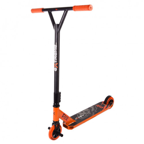 Самокат трюковый 2-х колёсный TR21005 (RL7T) Extreme Motion FOX, PU 110 мм Оранжевый