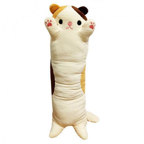 Мягкая игрушка антистресс 'Кот батон' L15103, 70 см Белый