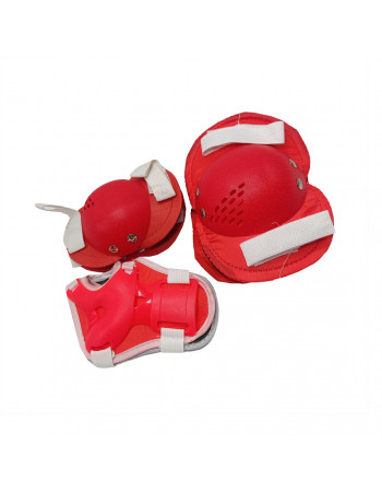 Комплект защитный детский MS 0032-2(Red) наколенники, налокотники, запястья