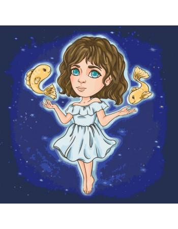 Картина по номерам 'Знаки зодиака. Рыбы' ©VIKTORIA.GRO.ART 10099-AC 40х40 см