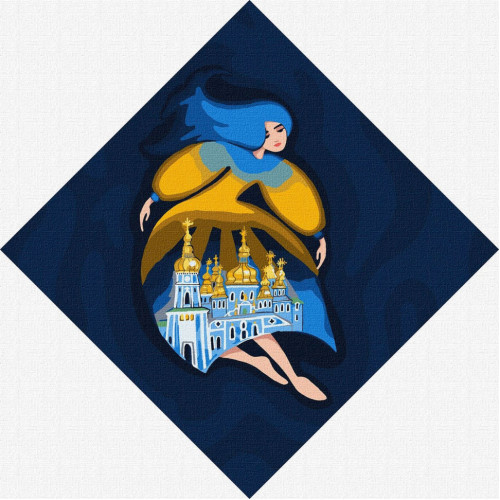 Картина по номерам 'Берегиня Михайловская' Идейка KHO4915 30х30 см