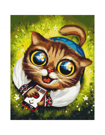 Картина по номерам 'Котик с ПВО' © Марианна Пащук Brushme BS53418 40х50 см