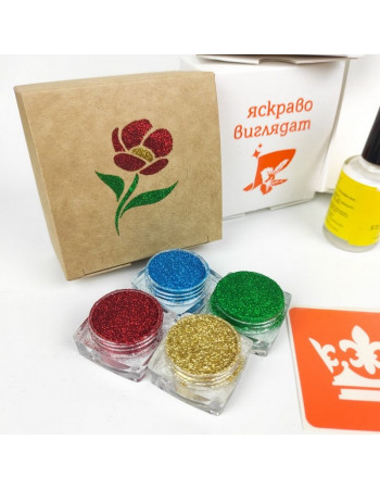 Подарочный набор для био-тату «Яркие краски» gift-set-jaskravi-farbi